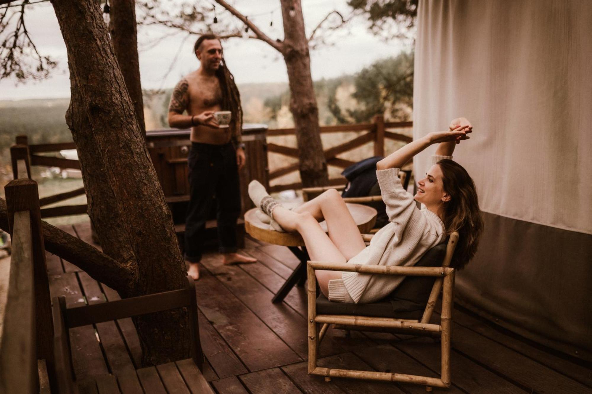 Jurty Z Widokiem, Prywatna Balia- Dzikolas Glamping Krasnobród Exteriér fotografie